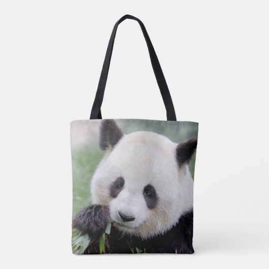 Over de canvas tas. Foto reuzenpanda, panda-wedstr Tote Bag (Achterkant)