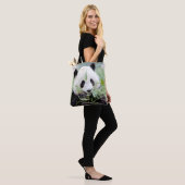 Over de canvas tas. Foto reuzenpanda, panda-wedstr Tote Bag (Op model)