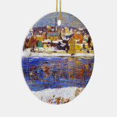 Over de Delaware (door Robert Spencer) Keramisch Ornament (Rechts)