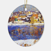 Over de Delaware (door Robert Spencer) Keramisch Ornament (Links)