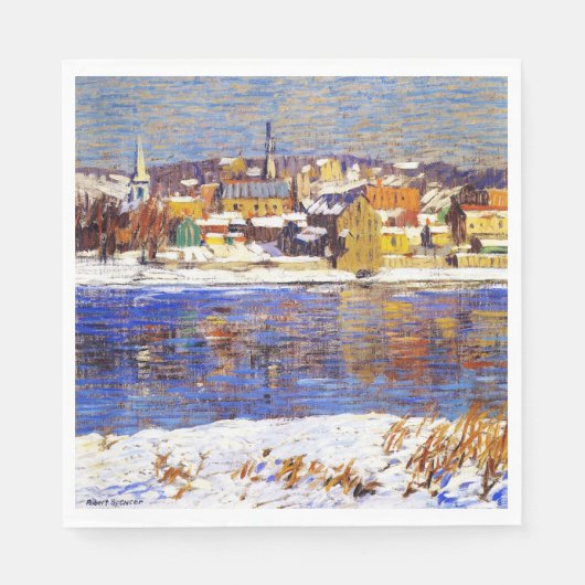 Over de Delaware (door Robert Spencer) Servet (Voorkant)