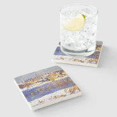 Over de Delaware (door Robert Spencer) Stenen Onderzetter (Zijkant)