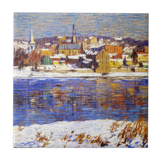 Over de Delaware (door Robert Spencer) Tegeltje (Voorkant)