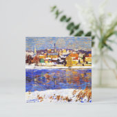 Over de Delaware, schilderij van Robert Spencer Kaart (Staand voorkant)