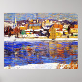 Over de Delaware, schilderij van Robert Spencer Poster (Voorkant)