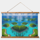 Over de eilanden: ontsnapping uit de lucht hangend wandkleed (Voorkant)