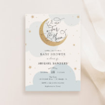 Over de Gold Moon Blue Baby shower-uitnodiging