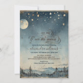  Over de Gouden Maan Blauw Baby Kaart (Voorkant)