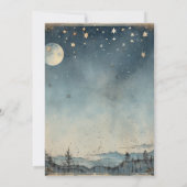  Over de Gouden Maan Blauw Baby Kaart (Achterkant)