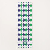 Over de Green Argyle Yoga Mat (Voorkant)