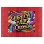 "over de grenzen heen" snijplank (Voorkant)