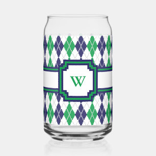 Over de groene Argyle Blikvorm Glas