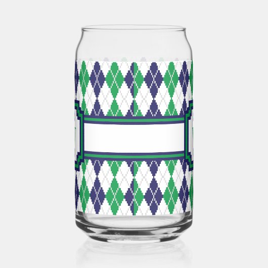 Over de groene Argyle Blikvorm Glas (Rechts)
