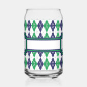 Over de groene Argyle Blikvorm Glas (Links)