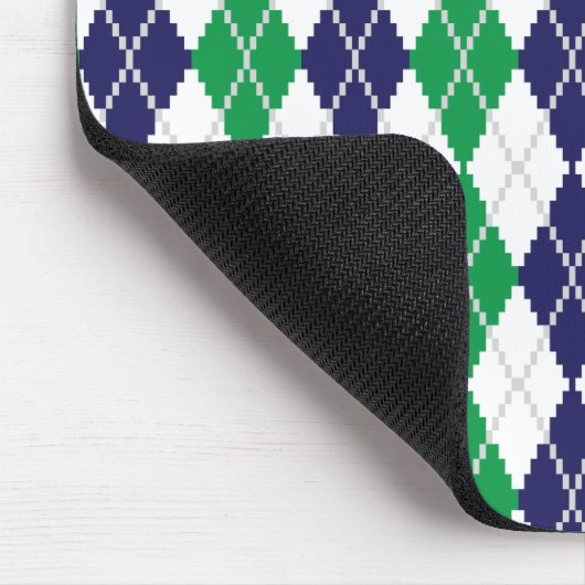 Over de Groene Argyle Mousepad Muismat (Hoek)