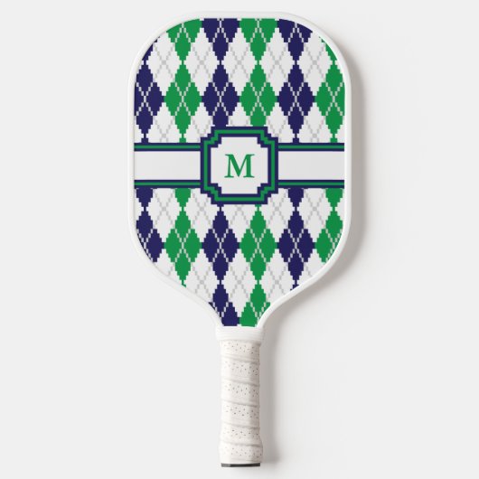 Over de groene Argyle Pickleball Paddle (Voorkant)
