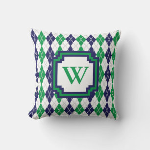 Over de groene argyle Pillow Kussen