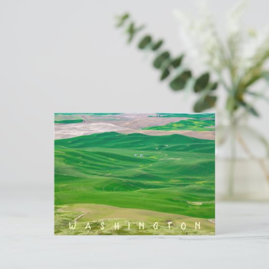 Over de Groene Palouse van Steptoe Butte Briefkaart (Staand voorkant)
