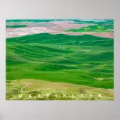 Over de Groene Palouse van Steptoe Butte Poster (Voorkant)