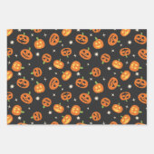 Over de grond verspreide Halloween pompoenen Inpakpapier Vel (Voorkant 2)
