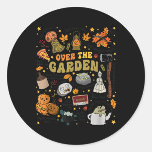 Over de Halloween Tuin Muur Pompoen Herfst Bedankt Ronde Sticker
