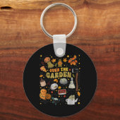 Over de Halloween Tuin Muur Pompoen Herfst Bedankt Sleutelhanger (Voorkant)