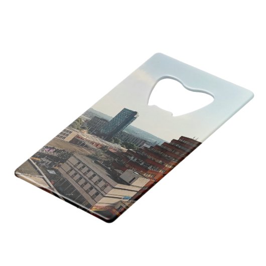 Over de heide creditkaart flessenopener (Voorkant Gekanteld)