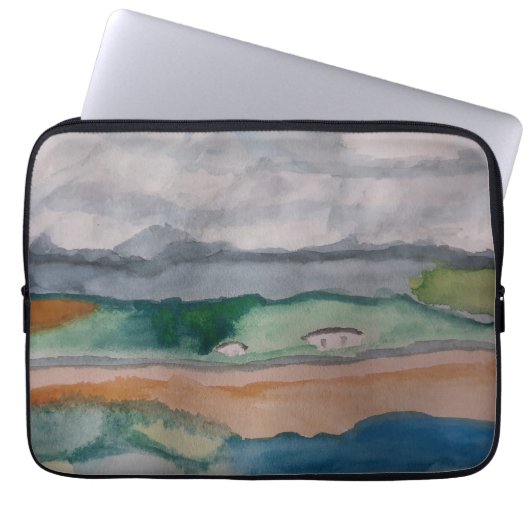 Over de hele baai laptop sleeve (Voorkant)