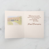 Over de hele linie van de Thanksgiving Feestdagen Kaart (Binnen)