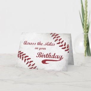 Over de hele Miles Happy Birthday Grote Grunge Bas Kaart