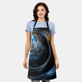 Over de hele wereld Abstract Kunstgeschaafd Schort