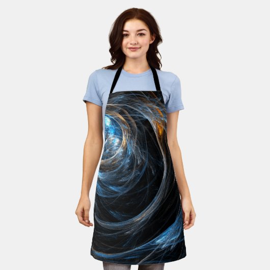 Over de hele wereld Abstract Kunstgeschaafd Schort (Gedragen)