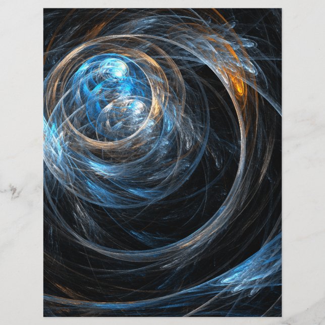 Over de hele wereld Abstracte Art Letterhead (Voorkant)
