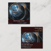 Over de hele wereld Abstracte art Professional Vierkante Visitekaartje (Voorkant / Achterkant)