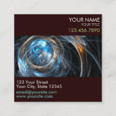 Over de hele wereld Abstracte art Professional Vierkante Visitekaartje (Achterkant)