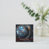 Over de hele wereld Abstracte art Professional Vierkante Visitekaartje (Staand voorkant)