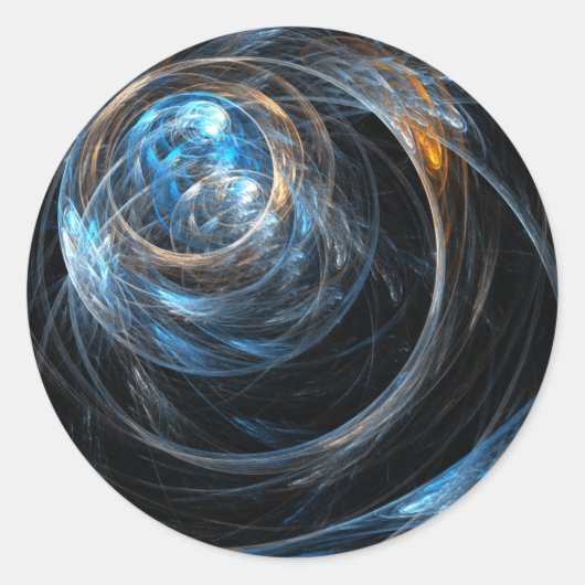 Over de hele wereld Abstracte art Round Sticker (Voorkant)