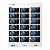 Over de hele wereld Abstracte kunst Etiket (Full Sheet)