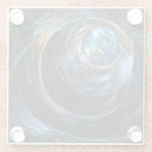 Over de hele wereld Abstracte kunst Glazen Onderzetter (Achterkant)