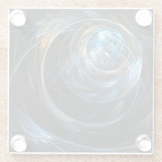 Over de hele wereld Abstracte kunst Glazen Onderzetter (Achterkant)