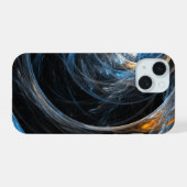 Over de hele wereld Abstracte kunst iPhone 15 Case (Achterkant horizontaal)