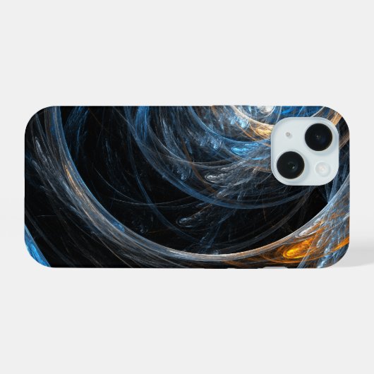 Over de hele wereld Abstracte kunst iPhone 15 Case (Achterkant horizontaal)