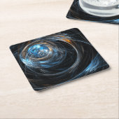 Over de hele wereld Abstracte kunst Kartonnen Onderzetters (Schuin)