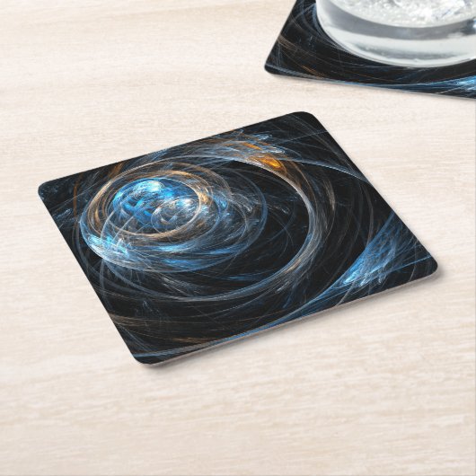 Over de hele wereld Abstracte kunst Kartonnen Onderzetters (Schuin)