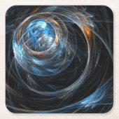 Over de hele wereld Abstracte kunst Kartonnen Onderzetters (Voorkant)