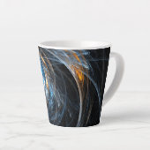 Over de hele wereld Abstracte kunst Latte Mok (Rechterhoek)