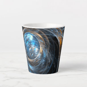 Over de hele wereld Abstracte kunst Latte Mok