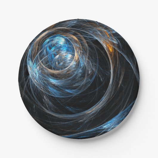 Over de hele wereld Abstracte kunst Papieren Bordje (Voorkant)