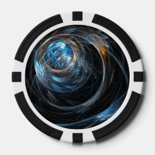 Over de hele wereld Abstracte kunst Poker Chips