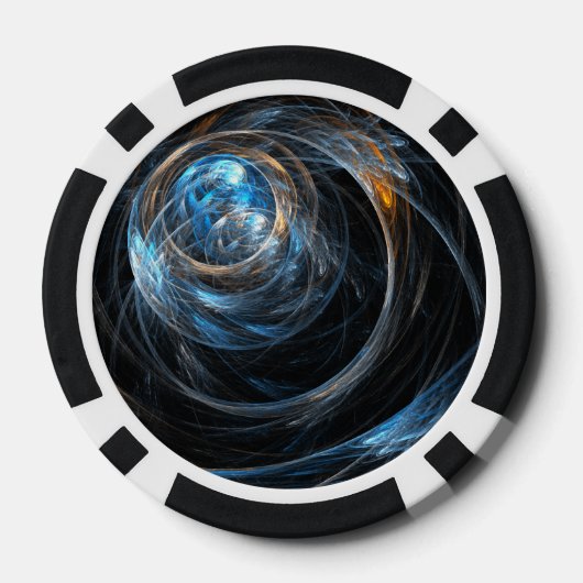 Over de hele wereld Abstracte kunst Poker Chips (Achterkant)